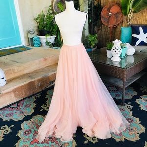 Revelry blushing Peach long tulle wedding skirt